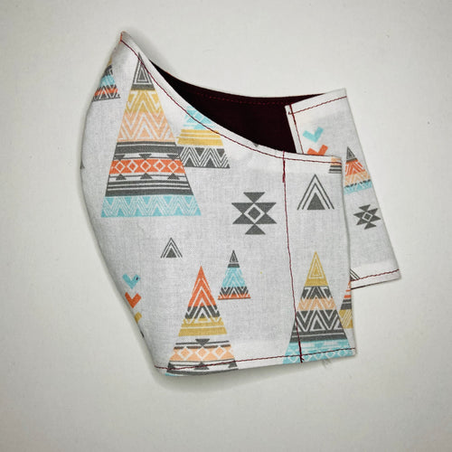 White Aztec Triangles (Large)